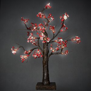 Мини дерево заснеженное "Волшебные ягоды", на батарейках, 50 см, 24 LED ламп, теплый белый Kaemingk фото 2