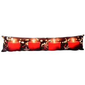 Декоративная подушка с подсветкой Новогодние Свечи 83 см на батарейках, 4 теплые белые LED лампы Kaemingk фото 1