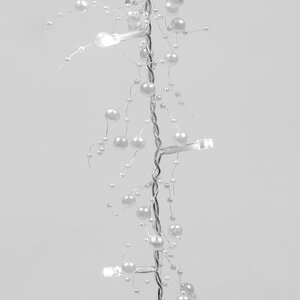 Светодиодная гирлянда Бусинки 30 холодных белых LED ламп 1.8 м, прозрачный ПВХ Kaemingk фото 1