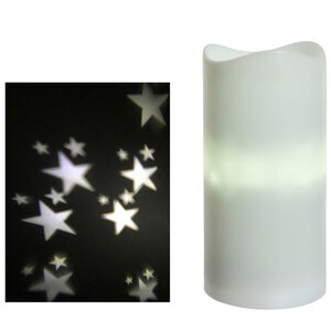 Декоративный светильник - свеча Звездочки 15 см, 16 м2, теплое белое свечение, на батарейках Kaemingk фото 2