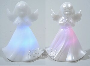Ангел Жемчужный светящийся, 14 см, LED, батарейка Kaemingk фото 1