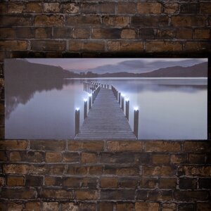 Светодиодная картина Вечер у Озера 100*40 см на батарейках