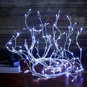 Ветка - лиана Ледяная Ива, 150 см, 144 LED ламп, холодный белый Kaemingk фото 3