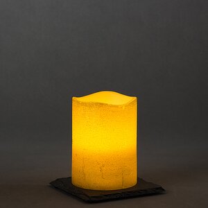 Светильник свеча восковая 10*7.5 см золотая на батарейках, таймер Kaemingk фото 3