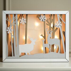 Новогодний светильник Северные Олени 40*30 см на батарейках, 10 LED ламп Kaemingk (Кейминг) фото 5