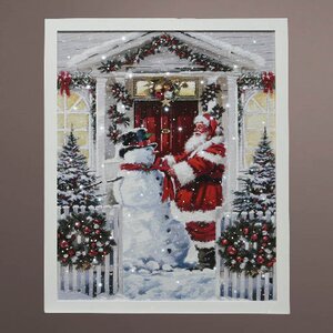 Светящаяся картина Christmas Friends 48*38 см, на батарейках