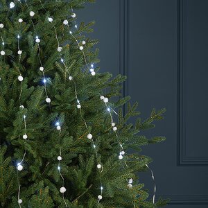 Гирлянда Лучи Росы - Снегопад 10*1.35 м, 100 холодных белых микро LED ламп, серебряная проволока, IP20 Kaemingk фото 5