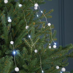 Гирлянда Лучи Росы - Снегопад 10*1.35 м, 100 холодных белых микро LED ламп, серебряная проволока, IP20 Kaemingk фото 4