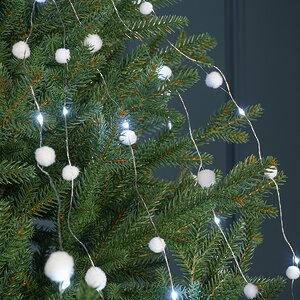 Гирлянда Лучи Росы - Снегопад 10*1.35 м, 100 холодных белых микро LED ламп, серебряная проволока, IP20 Kaemingk фото 2