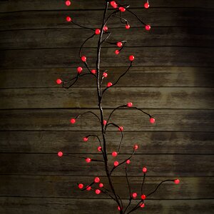 Декоративная светящаяся ветка Вишенки красные 1.5 м Kaemingk фото 3