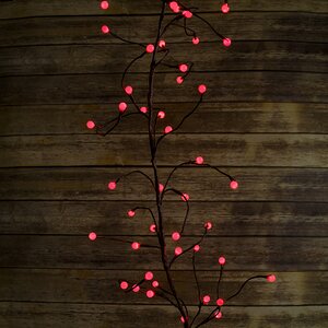 Декоративная светящаяся ветка Вишенки красные 1.5 м Kaemingk фото 2