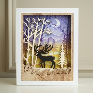 Декоративный светильник Сказочная Ночь - Олень 30*24 см, на батарейках, 12 LED ламп Kaemingk фото 4