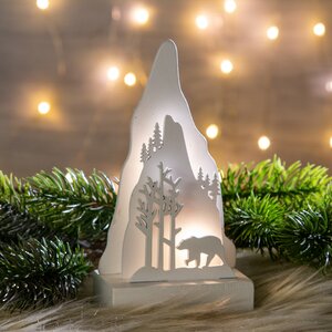 Новогодний светильник Альпийские Истории - Медведь 15*8 см на батарейках, 2 LED лампы Kaemingk фото 1