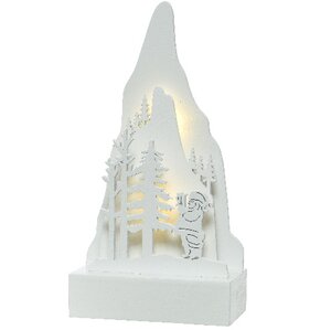 Новогодний светильник Альпийские Истории - Санта-Клаус 15*8 см на батарейках, 2 LED лампы Kaemingk фото 2