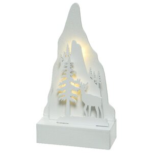 Новогодний светильник Альпийские Истории - Олень 15*8 см на батарейках, 2 LED лампы Kaemingk фото 2