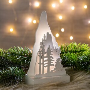 Новогодний светильник Альпийские Истории - Снеговик 15*8 см на батарейках, 2 LED лампы Kaemingk фото 1