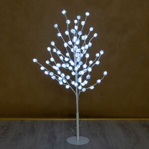 Светящееся дерево Снежные шарики 90 см, 96 холодных белых LED ламп, IP20 Kaemingk фото 1