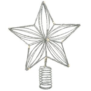 Светящаяся звезда на елку Кристобаль 25 см, 12 теплых белых LED ламп, на батарейках Kaemingk фото 3