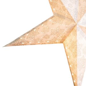 Звезда светящаяся из бумаги, 60 см, бело-серебряная Kaemingk фото 6