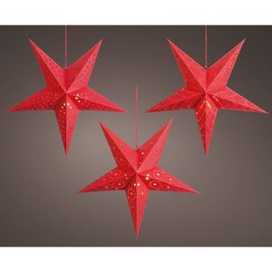 Звезда светящаяся из бумаги, 60 см, красная Kaemingk фото 3