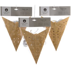 Звезда светящаяся из бумаги, 60 см, золотая Kaemingk фото 7