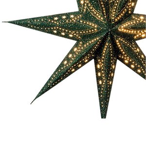Бумажная звезда-фонарик Velvet Nova Emerald - Stars 60 см Kaemingk фото 2