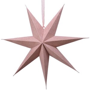 Бумажная звезда-фонарик Velvet Nova Pink 60 см Kaemingk фото 1