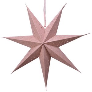 Бумажная звезда-фонарик Velvet Nova Pink 60 см Kaemingk фото 2