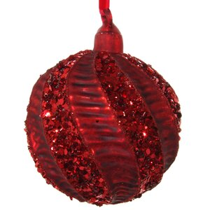 Набор винтажных елочных шаров Рождественская Роскошь 10 см, 4 шт, стекло ShiShi фото 2
