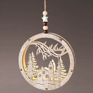 Декоративный светильник Apeldoorn Story - Рождество в лесу 14 см, на батарейках Kaemingk фото 1