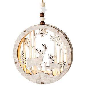 Декоративный светильник Apeldoorn Story - Семья оленей 14 см, на батарейках Kaemingk фото 6