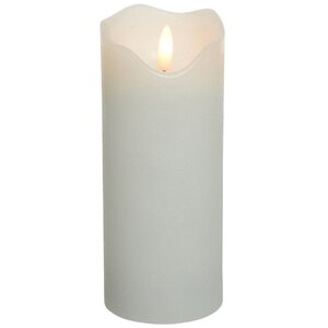 Светодиодная свеча с имитацией пламени Стелла 17 см белая восковая на батарейках Kaemingk фото 5