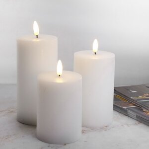Светодиодная свеча с имитацией пламени Элиан Рустик 13 см на батарейках, таймер Kaemingk фото 5