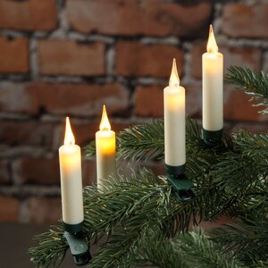 Свечи на елку Romano Elegance на пульте, 10 свечей на клипсах, 10 см, IP20 Kaemingk фото 1