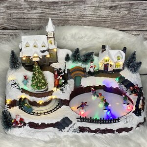 Светящаяся композиция Деревушка Винтервилль 41*26 см, с движением и музыкой Kaemingk фото 2