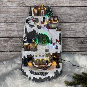 Светящаяся композиция Frosty Town 39*25 см, с движением и музыкой