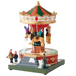 Светящаяся композиция Christmas Carrusel: Circus Animals 19*12 см, с движением и музыкой, на батарейках