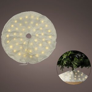 Светящаяся юбка для елки Snowy Lights 90 см, 47 теплых белых LED ламп