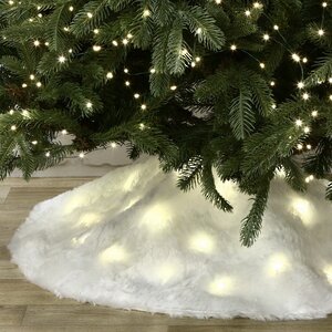 Светящаяся юбка для елки Snowy Lights 90 см, 47 теплых белых LED ламп Kaemingk фото 2