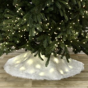 Светящаяся юбка для елки Snowy Lights 90 см, 47 теплых белых LED ламп Kaemingk фото 1