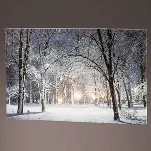 Светодиодная картина Snowfall in Baden 58*38 см, на батарейках