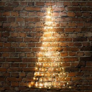 Настенная светящаяся елка Do Salto 150 см, 144 теплых белых мини LED лампы