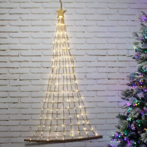 Настенная светящаяся елка Do Salto 150 см, 144 теплых белых мини LED лампы Kaemingk фото 2