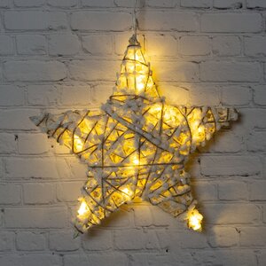 Подвесной светильник Звезда Фрости 30 см, 10 теплых белых LED ламп, на батарейках, IP20 Kaemingk фото 1