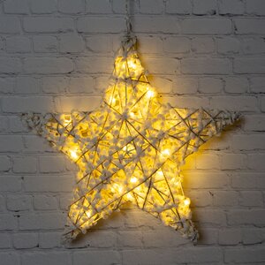 Подвесной светильник Звезда Фрости 40 см, 20 теплых белых LED ламп, на батарейках, IP20 Kaemingk фото 1