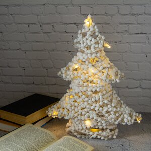 Декоративная светящаяся елочка Фрости 40 см, 10 теплых белых мини LED ламп, на батарейках Kaemingk фото 1