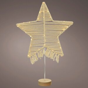 Декоративный светильник Звезда Айдахо 40*28 см, 30 теплых белых микро LED ламп, на батарейках, IP20 Kaemingk фото 8