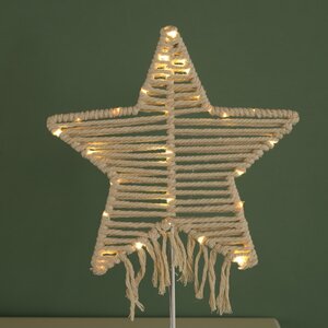 Декоративный светильник Звезда Айдахо 40*28 см, 30 теплых белых микро LED ламп, на батарейках, IP20 Kaemingk фото 2