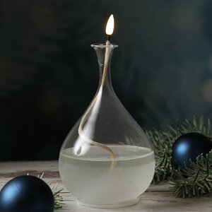 Светодиодная свеча с имитацией пламени Эриче 21 см на батарейках, таймер, стекло Kaemingk фото 2