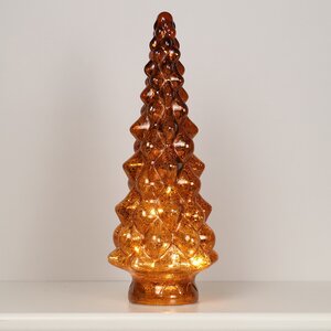 Новогодний светильник Елочка - Amber Cone 39 см, 10 LED ламп, на батарейках Kaemingk фото 4